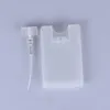 20ml refillable white plastic pocket hand sanitizer credit card type shape flat spray perfume bottle silk print logo Inswn