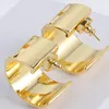 Mode 18K Gold plattierte Ohrringe Frauen Chic Charme Stenmarke einfache Metal Shiny Stud Ohrringe Trendy CLENTY Jugend einfacher Schmuck