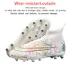 Men's Child's Dress Boots Sports High-top Soccer Shoes FG/TF Grass Anti-Slip Training Cleats Football Futsal Sneaker Foo 97e4