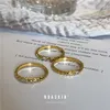 Anello placcato in oro geometrico top a mano diamante per donne gemelli eleganti semplici in stile europeo e americano transfrontaliero