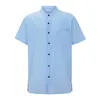 Magliette da uomo top a maniche corte sottili e in forma Summer Street T-shirt maglietta vintage Solid Beach Cardigan Shirt tascabile sciolto