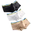 Cuecas marca 3pcs masculino de roupas de gravação de grafeno de seda de seda boxer u bolsa de shorts convex