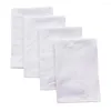 Bordservete tyg servetter Pure Soft Soft Cotton Tyg Material Hemplats Matt för Dinning Party Wedding Runner Decoration White Color