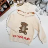 Diseñador ropa de bebé para niños sudaderas con calma de muñeca tejido de oso