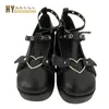 Dress Shoes Sweet Heart Buckle Wedges Mary Janes Women Pink T-Strap Chunky Platform Lolita Shoes Woman Punk Gothic Cosplay Shoes 43 230815