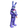 2024 Factory Nuove cinque notti a Freddy FNAF Toy Creepy Purple Bunny Mascot Suit Abito di compleanno di Halloween Christmas Birthday