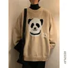 Erkek Sweaters M-3XL Panda Desen Uzun Kollu Sweater Erkek Koreli Sokak Giyim Moda Jumper Yenilik Örgü Büyük Boy Altılar XXXL