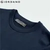 Men's Sweaters Giordano Men Sweaters Combed Embroidery Crewneck Knitwear Cotton Ribbed Crewneck Long Sleeves Sweaters 18051602 J230806