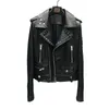 Women's Leather Faux SLP Genuine Clothe's Sheepskin Locomotive Jacket Celebrity Style Coat 230815