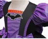 Ocasões especiais meninas de abóbora sofisticada vestido de halloween crianças cosplay bat impressão de bruxa festival festival ball vestido de bola crianças princesa 230815