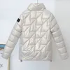 2023 Casual Down Cotton Padded Coat Fashion Women's Korean Version Kort lös långärmad stativ Collar Coat Women's CO263B