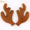 Hair Accessories 20pcs/lot Christmas Deer Antlers Felt Pads Red/Gold European Kids Trendy DIY Hair Accessories Party Decoration Femme 230816