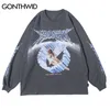 Мужские футболки Gonthwid Creative 3D Angel Print с длинными рукавами