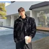 Men's Jackets 2023 Spring Korean style Personalized black sequins design jackets men casual loose short section sequin jacket MXL 230815