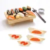 Servis uppsättningar av trä kajak engångsbehållare sashimi båtbricka bambubåtar sushi tallrikar