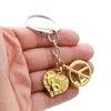 Keychains Anime Jojos Bizarre Adventure Keychain Metal Kujo Jotaro hoeden Buckle Key Chain Ring Women Bag Pendant Sieraden Llaveros HOMBRE