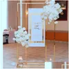 Party Decoration 4pcs Wedding Stage Birthday Flowers Balloons Iron Plinths Holder Frame Hylla Bakgrunder Arch Sign Bill Billboard DHQSQ