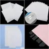 Geschenkverpackung 1000pcs transparente PVC -Datei Versiegelung Aufkleber klare selbstklebende Etikett wasserdichte Verpackungskasten Aufkleber Bürovorräte d Dhuqp