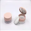 20 ml (067 oz) Plástico reutilizável em pó solto em pó compacto de contêiner de maquiagem DIY Caixa de pó com pó Buff Mirror Rede elástica Sif Gowi