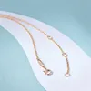 Pendant Necklaces OEVAS 100 925 Sterling Silver Knotted Rose Gold Clavicle Chain Necklace High Carbon Diamond For Women Wedd Party Fine Jewelry 230816