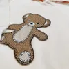 Diseñador ropa de bebé para niños sudaderas con calma de muñeca tejido de oso