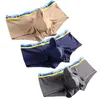 Cuecas marca 3pcs masculino de roupas de gravação de grafeno de seda de seda boxer u bolsa de shorts convex