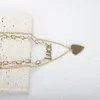 Hanger kettingen dubbele laag liefde hart geluk gelukkige vergulde ketting ketting choker voor vrouwen roestvrijstalen groothandel waterdichte sieraden