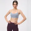 Yoga Outfit Vest Sports Y-type Underwear Fitness Running Gathered -Proof Bar Beautiful Strap Chest Pad Backless Style