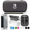 Andra tillbehör härdade filmglas Joycon Silikonfodral Tumggemplar PC Crystal Hard Cover Shell Pouch för Nintendo Switch OLED 230816