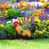 Decoraciones de jardín estaca decorativa de pollo acrílico para jardines de doble cara, jardines de doble cara.
