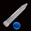 Clear Plastic Centrifuge Tubes, 15ml, Conical Bottom, Graduated Marks, With Blue Screw Cap No-Leak Graduated Marks Kutap