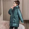 Women Down Parkas Winter Winter espessou as mulheres quentes longas Parka Parka Casual Solid Color Loose Casaco com capuz inflável Z230817