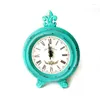 Table Clocks European Retro Nostalgic Wood Clock Ornaments Wooden Crafts Home Decoration Desktop Pendulum VIntage