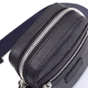 Klasyczna mini rozmiar torba posłańca czarne szare płótno ze skórzaną męską torbą na ramię z pudełkiem luksusowe torby torebki crossbody334s