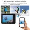 Упадные камеры 4K 60FPS30FPS Action Camera 16MP Wi -Fi Sports 20 -дюймовый ЖК -экран 30M98FT Водонепроницаемый для дайвинга Surfing Skiing Cycling 230816