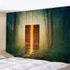 태피스트리 아름다운 자연 숲 인쇄 큰 벽 태피스트리 바다 전망 히피 교수형 태피스트리 장식 R230816
