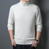 Men's Sweaters Turtleneck Sweater Men Solid Color Knitted Pullovers Fashion Slim Fit Casual Warm Pullover Knit 230815