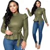 Women's Jackets Women Red PU Leather Pullover Tops Long Sleeve Peplum Autumn Outwear Elegant Office Ladies Streetwear RH333