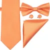 Herrenkrawattendesigner Krawatte 100% Seidenkrawatte mit Bowtie gewebt mit Taschentuchmanschetten Hochzeitskleid Fashion LH-0718 D-02662573