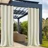 Curtain 310cm Height Waterproof 80% Backout Outdoor Curtains for Patio Thermal Insulated Gazebo Curtains Keep Warm for Patio/Front Porch R230815