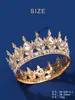 Biżuteria do włosów ślubnych Bridal European Princess Tiara Round Baroque Crowns Crowns Crystal Full Crown King Tiara 230816