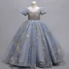 Pearls Flower Girl Dresses For Wedding Appliced ​​Pageant -klänningar Tulle First Dress Bling Shiny Ball Gown Princess Holy Fisrst Communion Wears 403