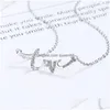 Collane a sospensione collana d'amore personalizzata 925 Sterling Sier Zircon Letter Gioielli per le donne Droping Delivery Pendianti DHWBC