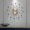 Väggklockor Creative Simple Light Luxury Modern Metal Clock Home Decoration Personlig nordisk tyst kvartsklocka Pendant