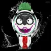 Muñecos de pulsera moda Russia Joker Street Hip-Hop Quartz Watch Genuine Leather Strap Improof Reloj Fun Fun Fiesta de pulsera versátil