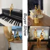 Dekorative Objekte Figuren für Innenraum moderne Hausdekoration abstrakte Skulptur Luxus Wohnzimmer Dekor Schreibtisch Zubehör Golden Figure Statue 230815