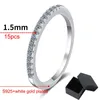 Anillos de boda Smyoue Test Passed Ann Ring Diamond Band para Women 925 Sterling Silver Femenina Single Tail 230816