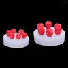 Stampi da forno 7 fori 3D fai da te a silicone fragole frutti di frutta di frutta per la pasticceria cioccolato per la cucina da cucina stampante