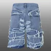 Jeans maschile 2023 Shorts estivo jean uomini dritti graphic street strappati di alta qualità hip hop moda y2k denim