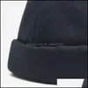 Cappelli bernomici/berretto da cranio maschi mast brimless skl vintage un unico cappello per docker portatile mtipurpose miki beanie maschile gocce consegna dhcz8